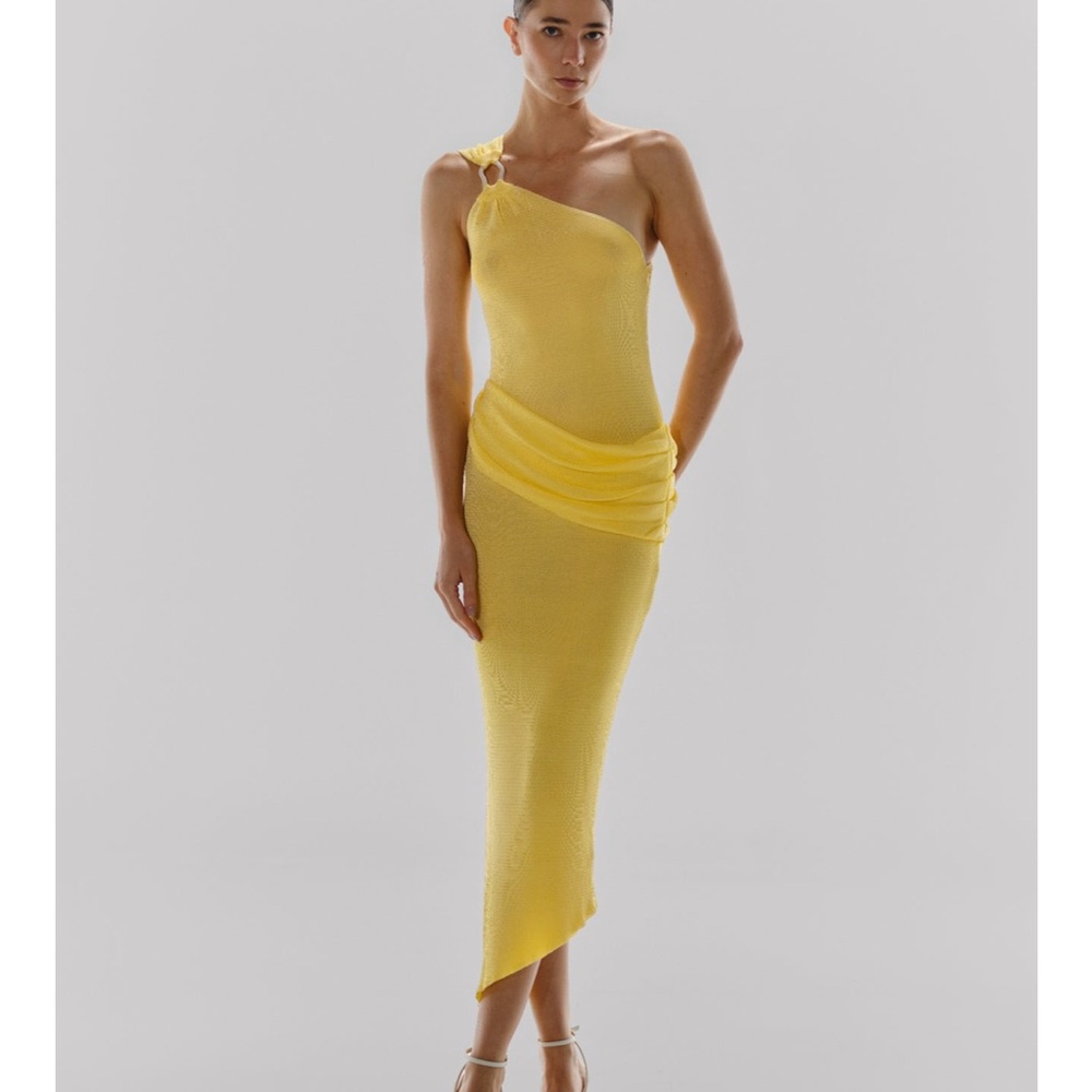 BAOBAB Yellow One-Shoulder Dress